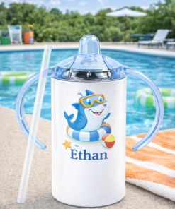 Horizon Crafted Grow-With-Me Personalized Sippy Cup – 12oz Stainless Steel