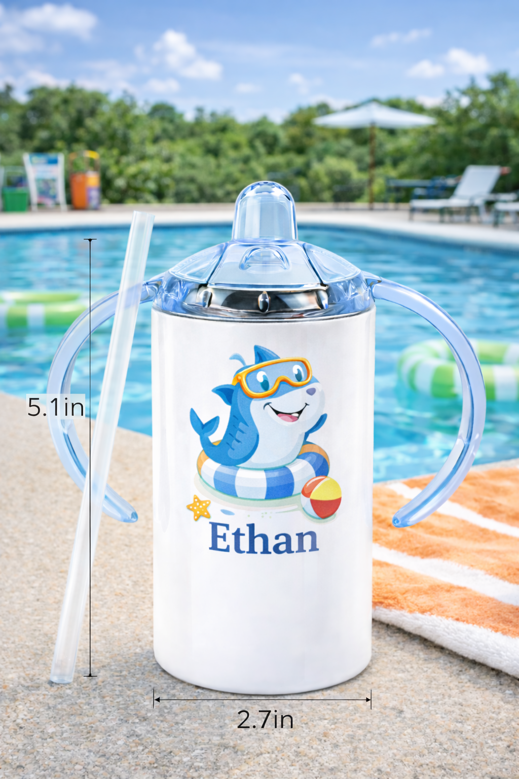 Horizon Crafte Grow-With-Me Personalized Sippy Cup – 12oz Stainless Steel - Image 4