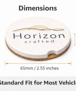 Alternative view of Horizon Crafted Personalized Car Cupholder Coasters