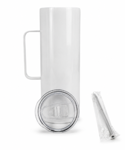 20 oz Personalized Skinny Tumbler with Handle