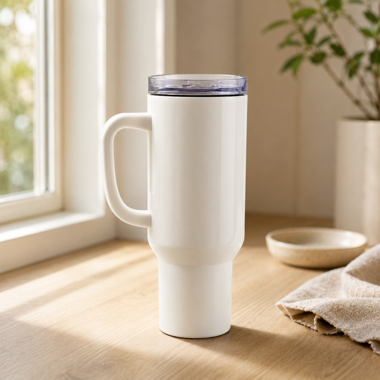 40 oz Personalized Tumbler with Handle - Image 2