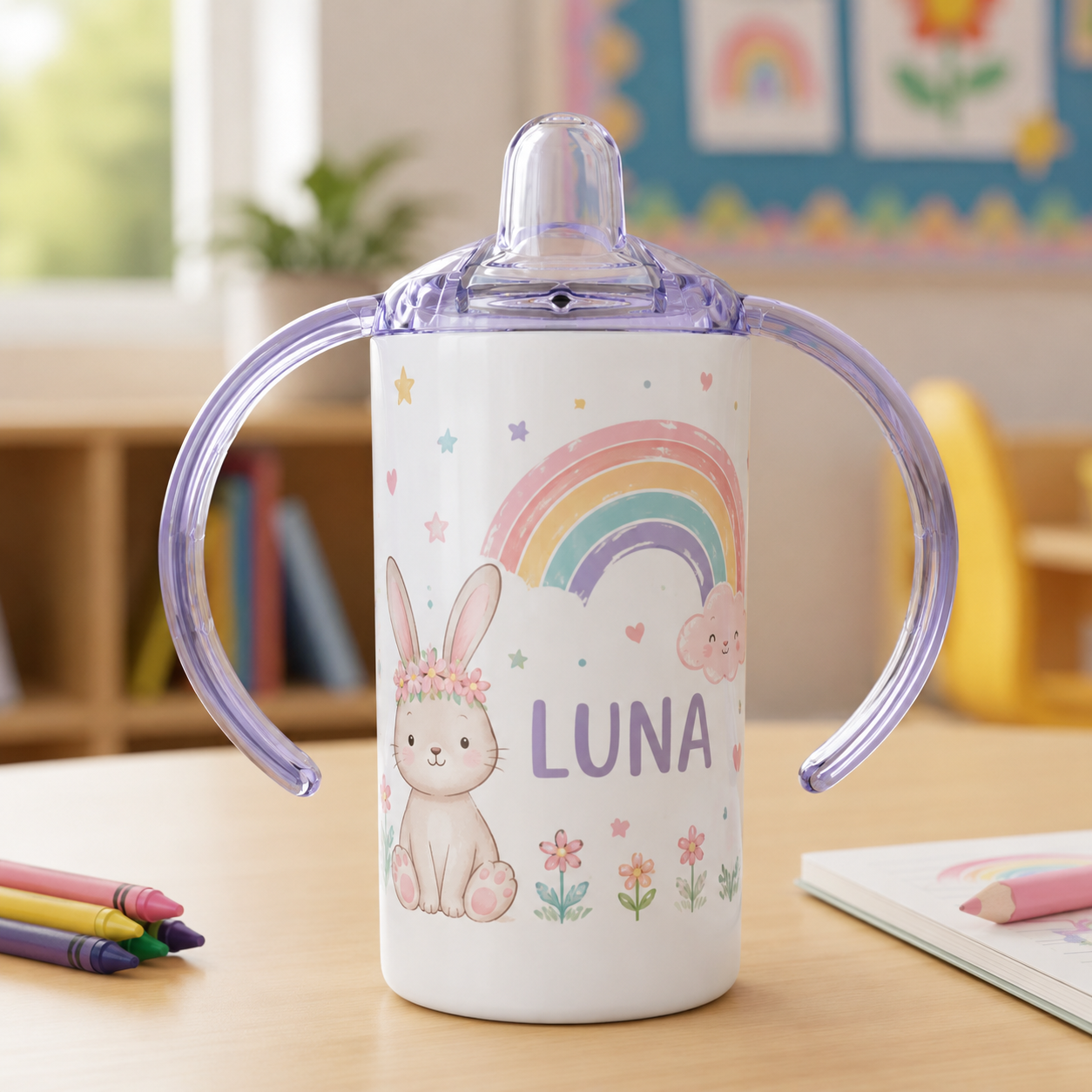 Personalized Sippy-to-Straw Baby Cup - Image 3